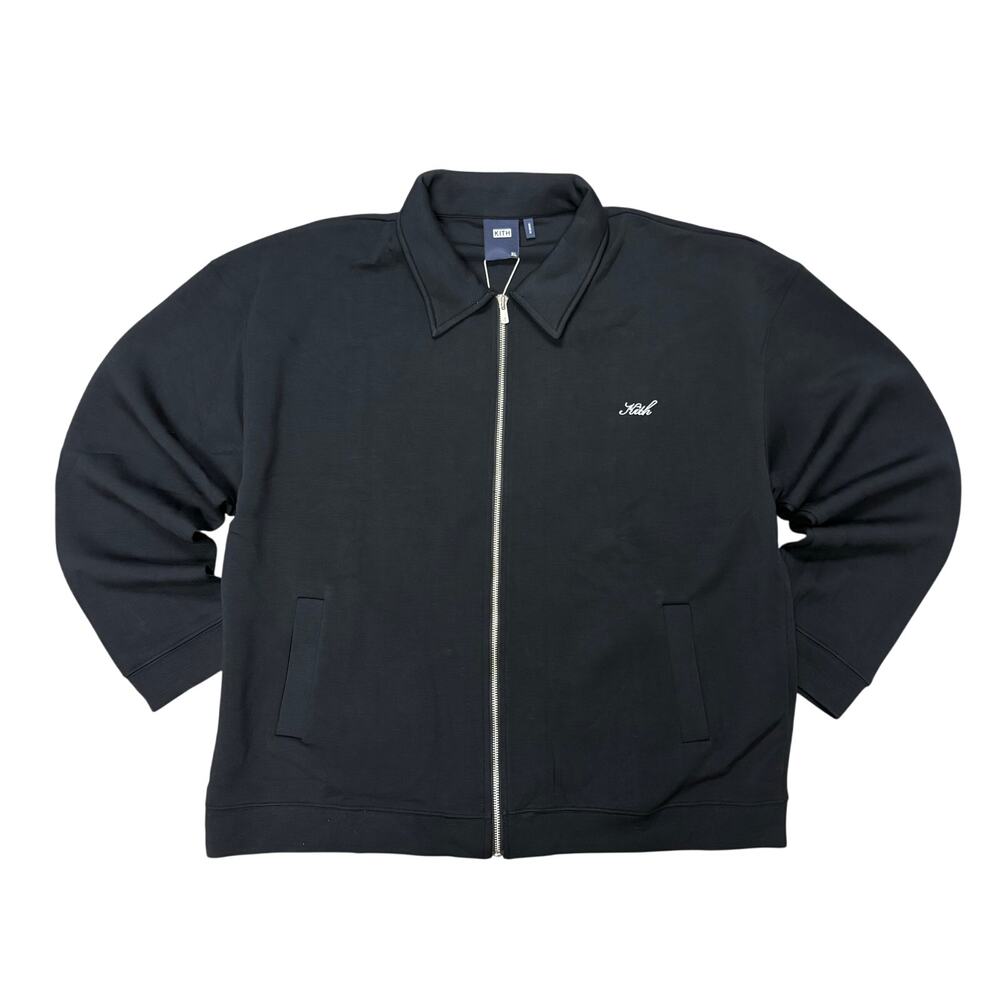 Kith Double Knit Coaches Zip Up Jacket Black XL
